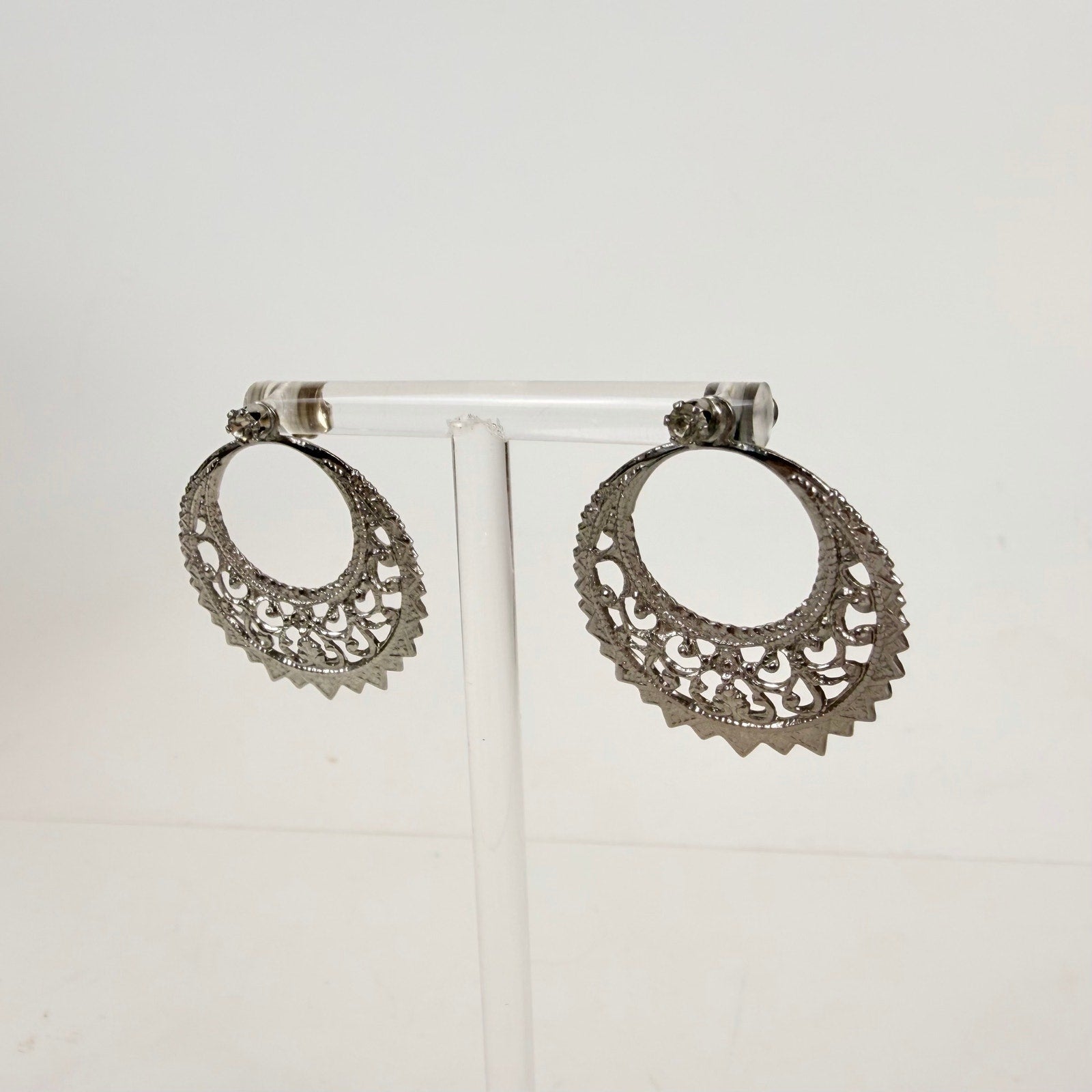 Silvery Lacey Earrings