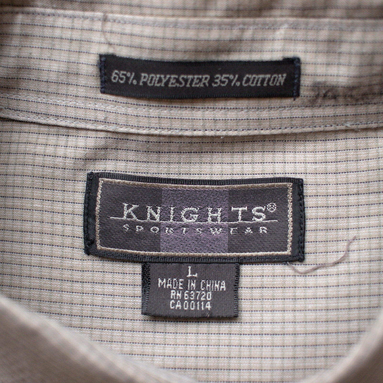 Vintage 90s Men's Gray Button Down Size Large