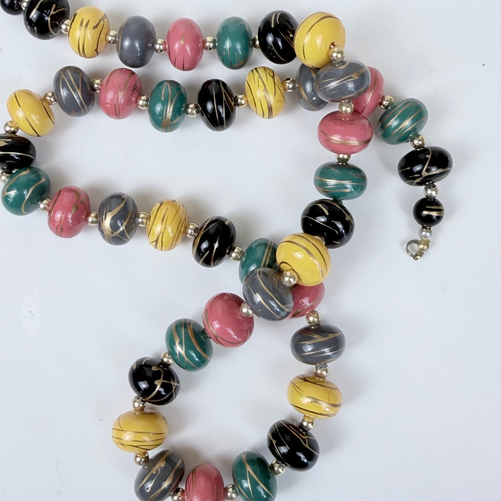 Colorful Chunky Beaded Statement Necklace