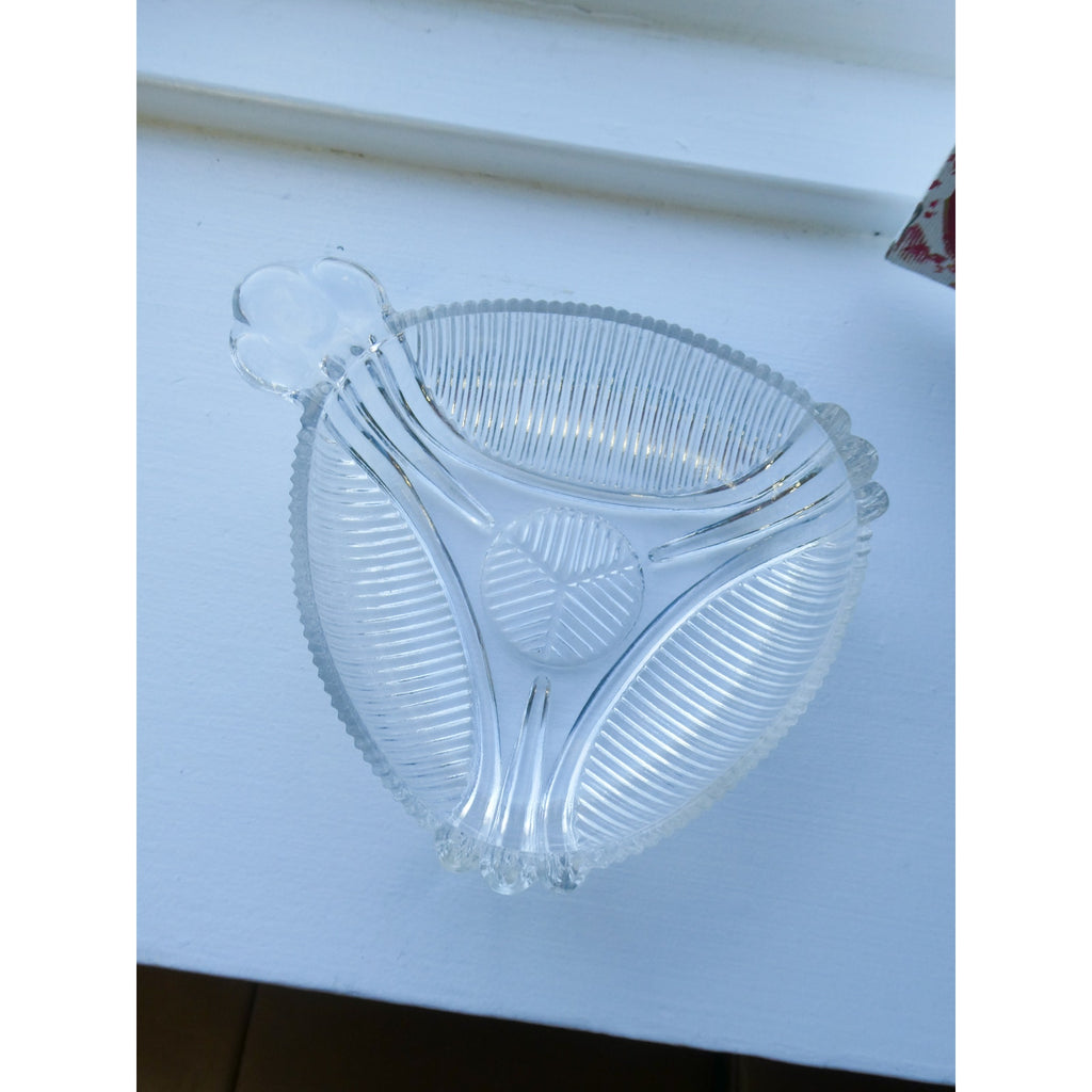 Glass Jewelry Dish Antique Shell Dish