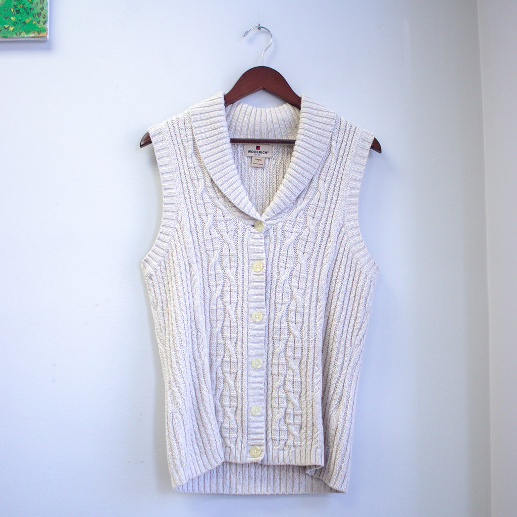 Woolrich Oatmeal Sweater Vest Size Small