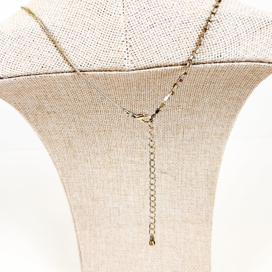 Rhinestone Y Necklace
