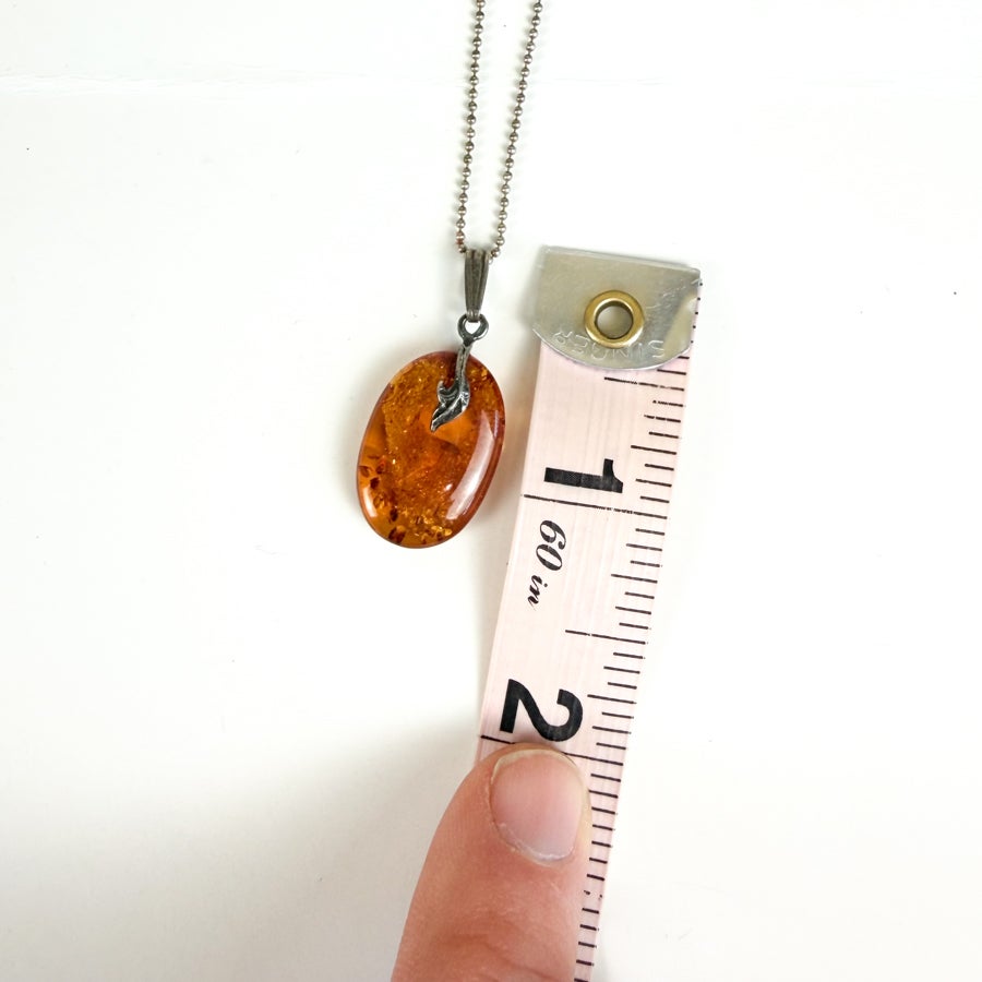 Sterling Silver Baltic Amber Pendant
