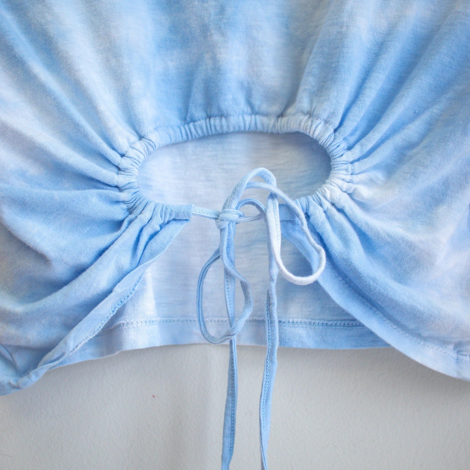 Aerie Cloudy Sky Tie-Dye Cropped Lace-Back Tee Size Petite Small