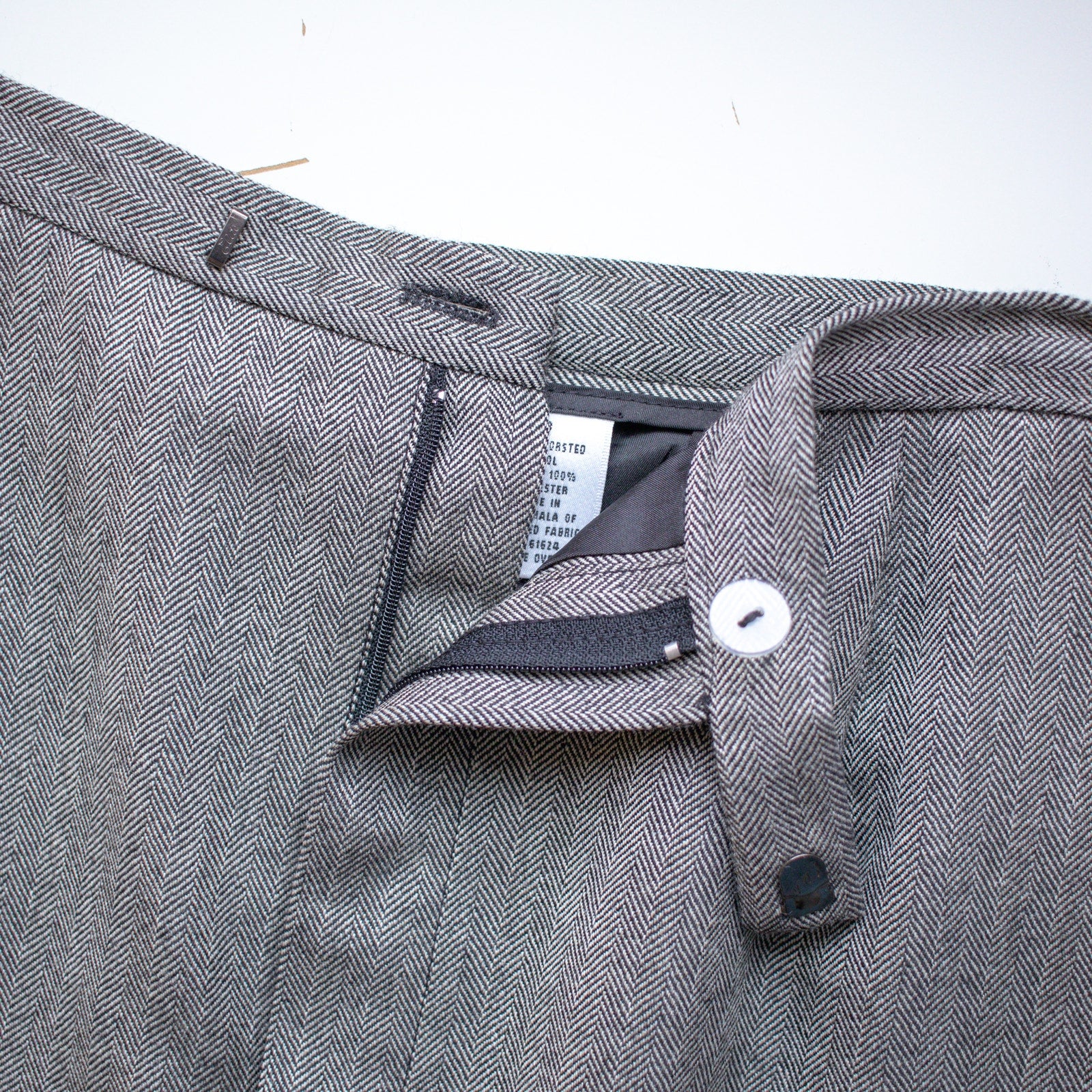 Vintage Long Gray Skirt Wool