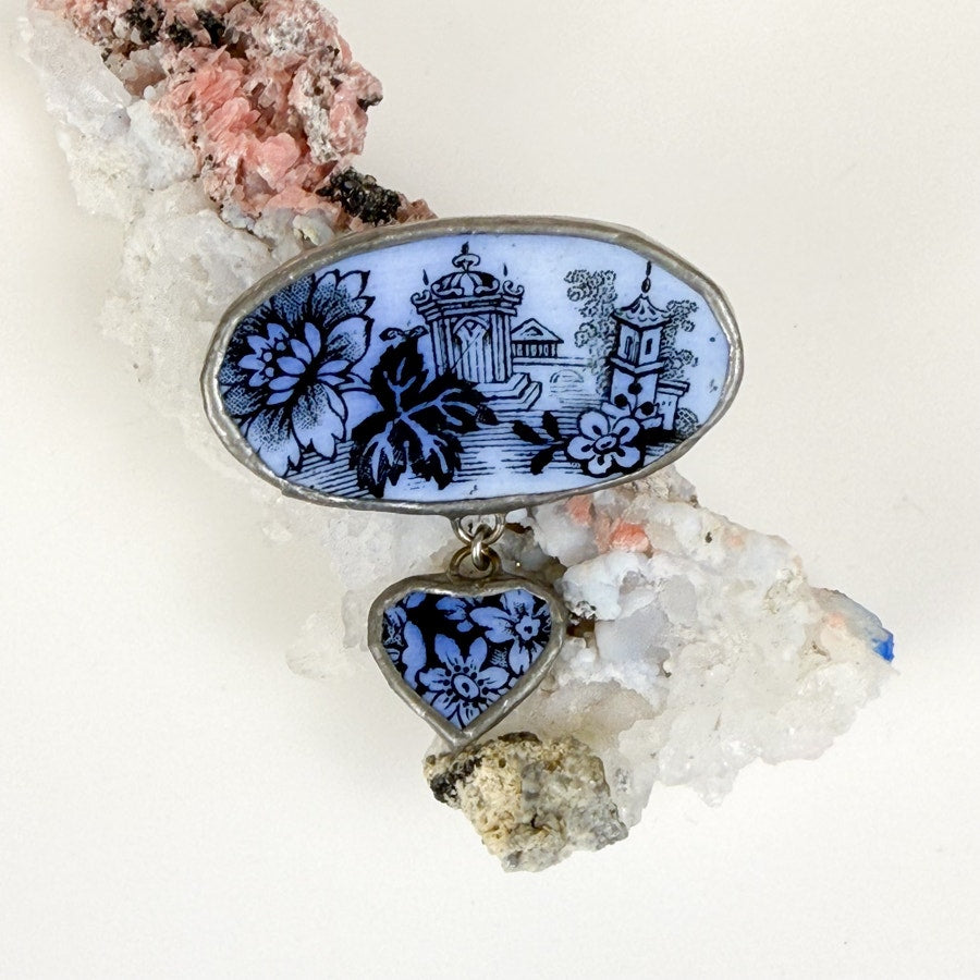 Handmade Vintage Ceramic Brooch