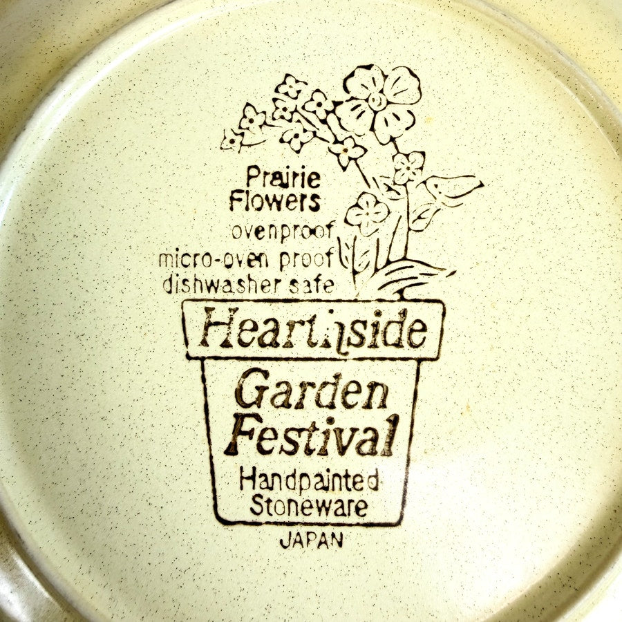 HEARTHSIDE Prairie Flowers Dinner Plate Garden Festival Hand Painted Stoneware