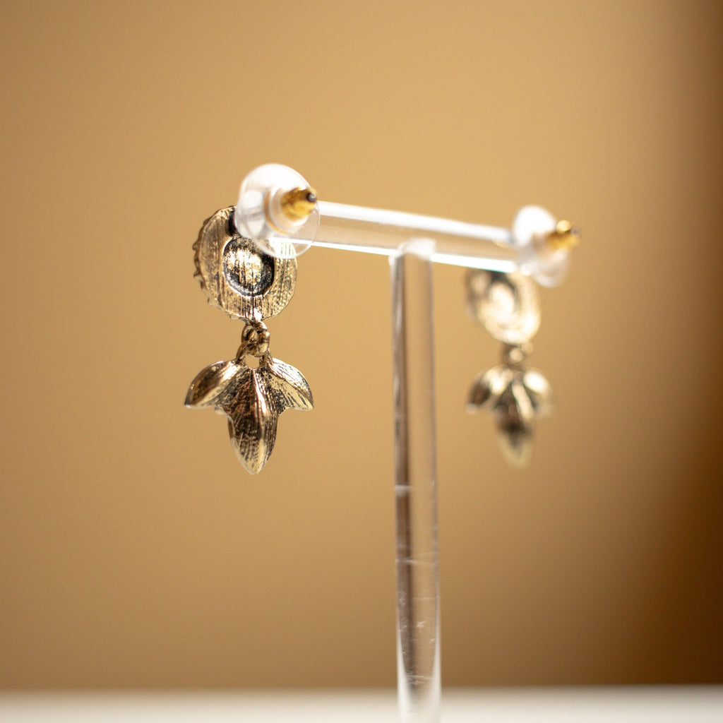 Pearl Floral Drop Earrings