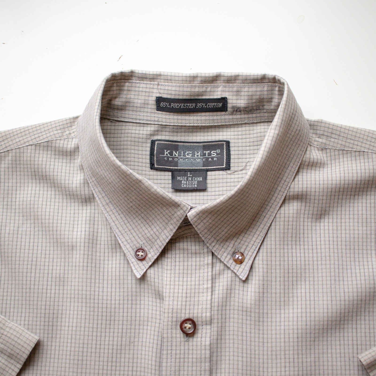 Vintage 90s Men's Gray Button Down Size Large