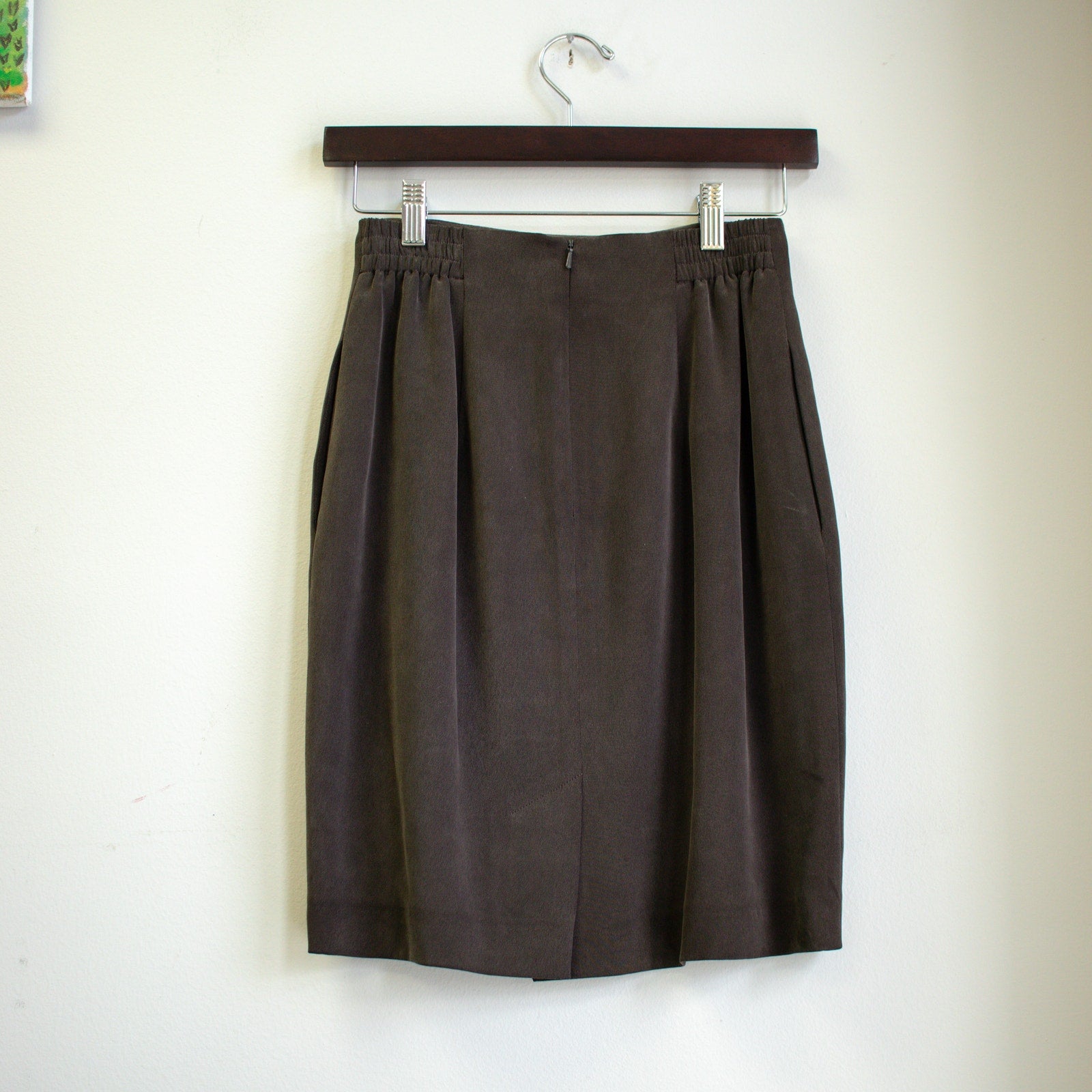 Dana Buchman Petites Muted Brown A-Line Mini Skirt Size Small
