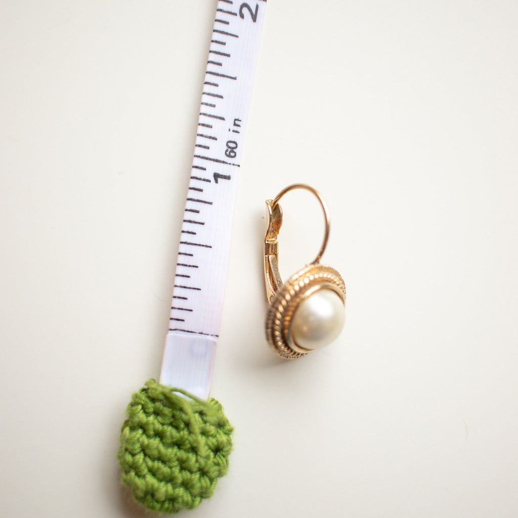 Vintage Gold Plated Faux Pearl Drop Earrings