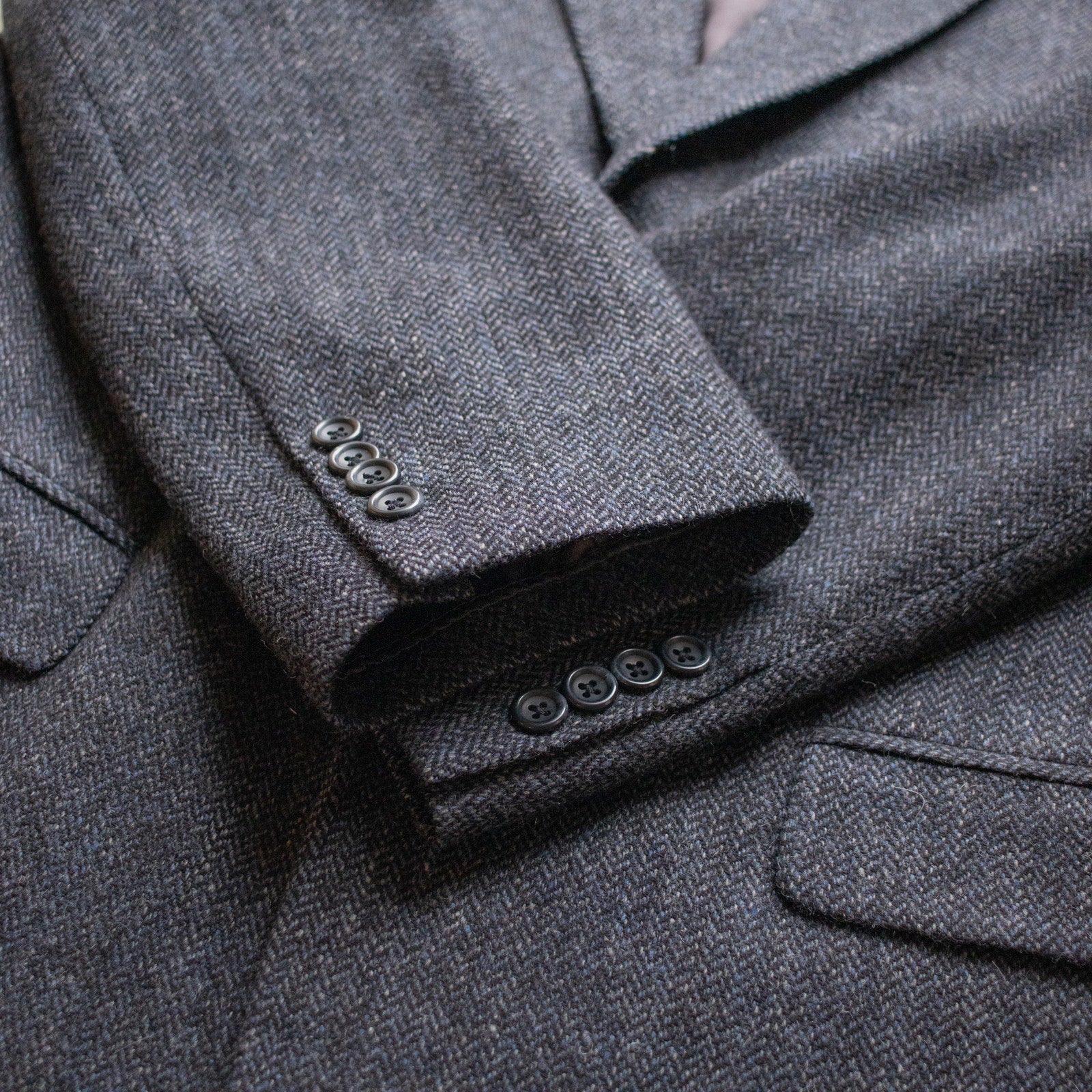 Stafford Wool Dark Blue-Gray Men's 2 Button Blazer Size 42R