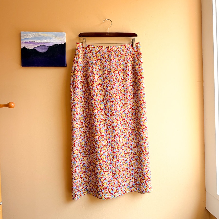 Women's Floral Midi/Maxi Skirt Vintage Size 12-14