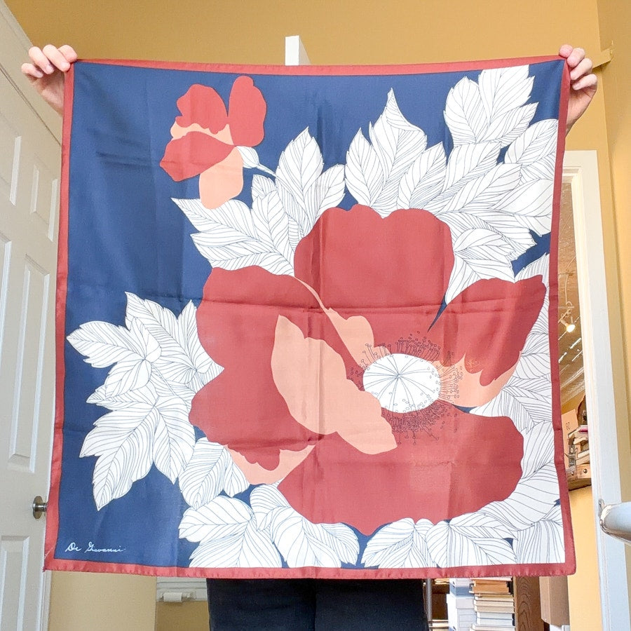 Large Vintage Square Scarf