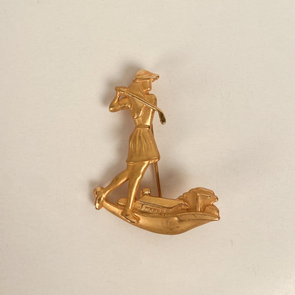 Girl Golfer Brooch