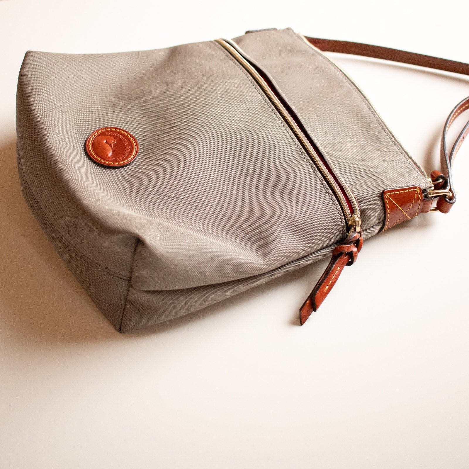 Dooney & Bourke Gray Crossbody bag Red Interior