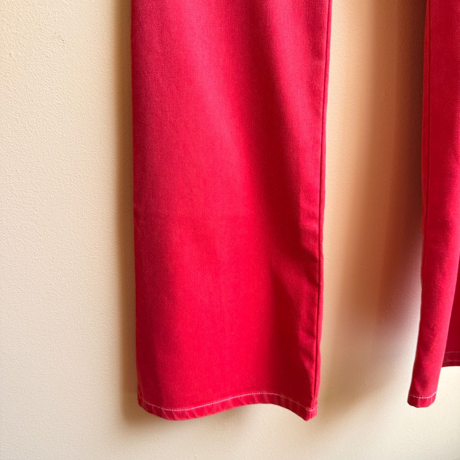 Liz Claiborne Stretch Straight Leg High Waisted Red Pants