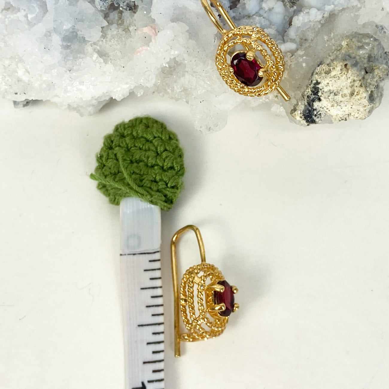 Tuscan Mom Aesthetic Garnet Earrings Victorian Bohemian Vintage Gold tone Estate Jewelry