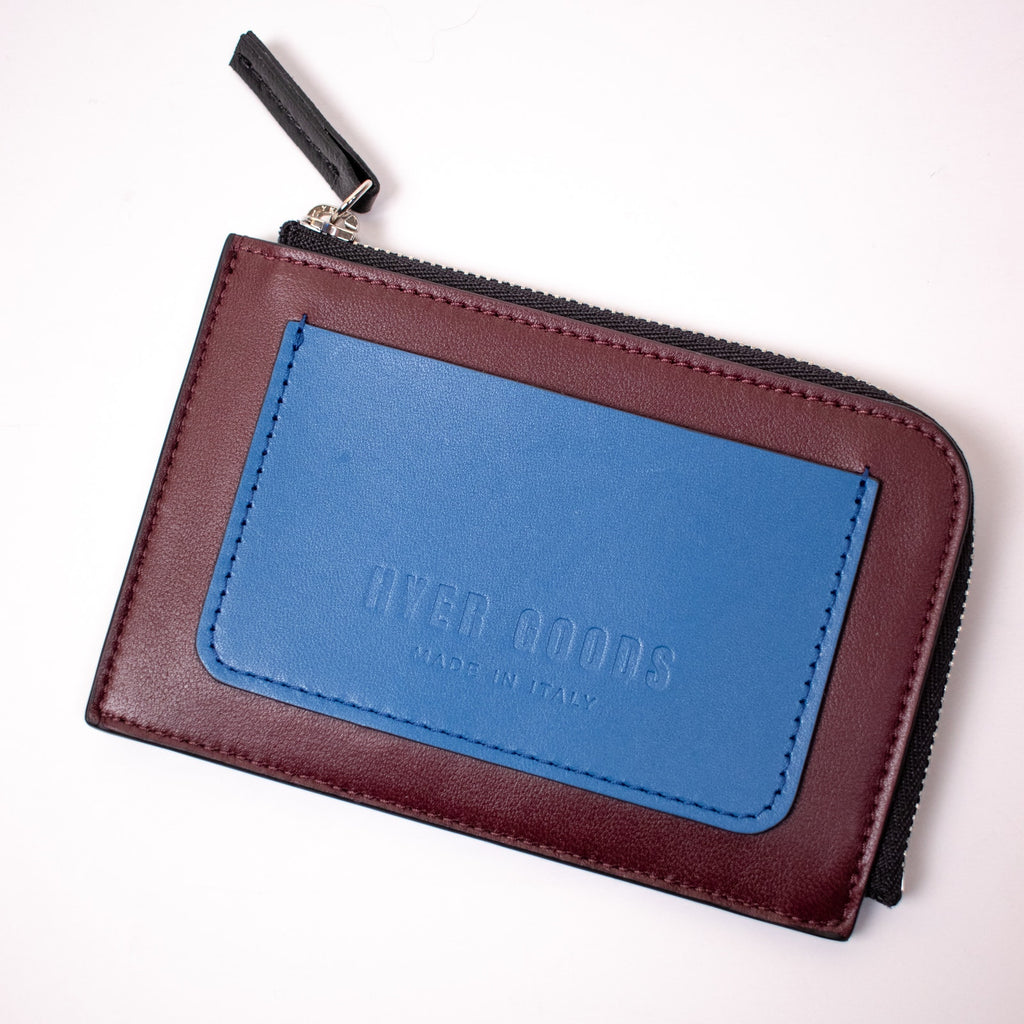 Hyer Goods Electric Blue Multi Piccolo Zipper Card Wallet