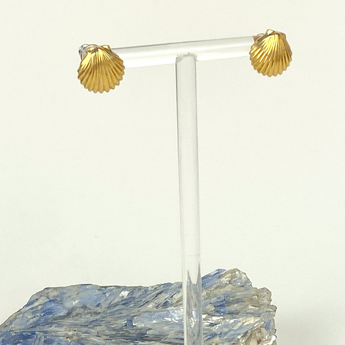 Napier Vintage Gold Earrings Little Shell Studs