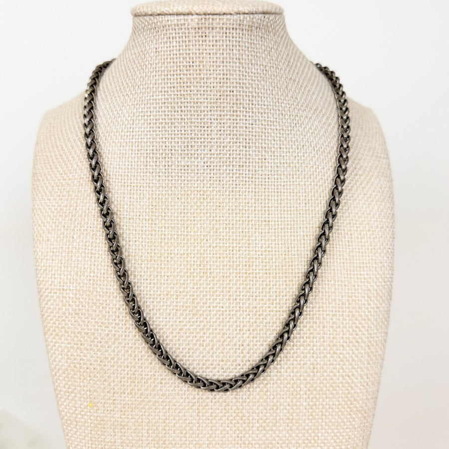 Wheat Silver Tone 18" Chain
