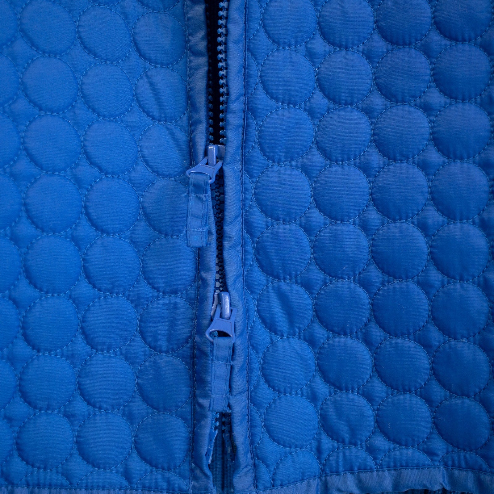Y2K Cobalt Blue Quilted Zip-up Size XL