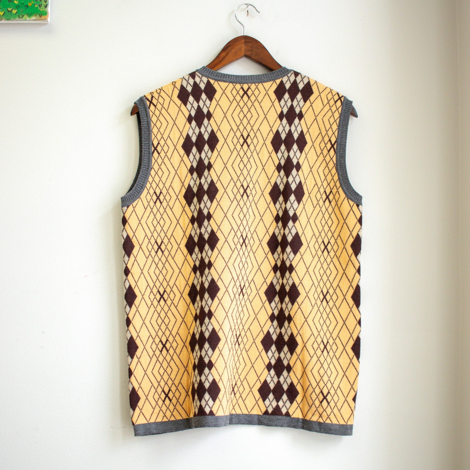 Argyle Sweater Vest Size Large