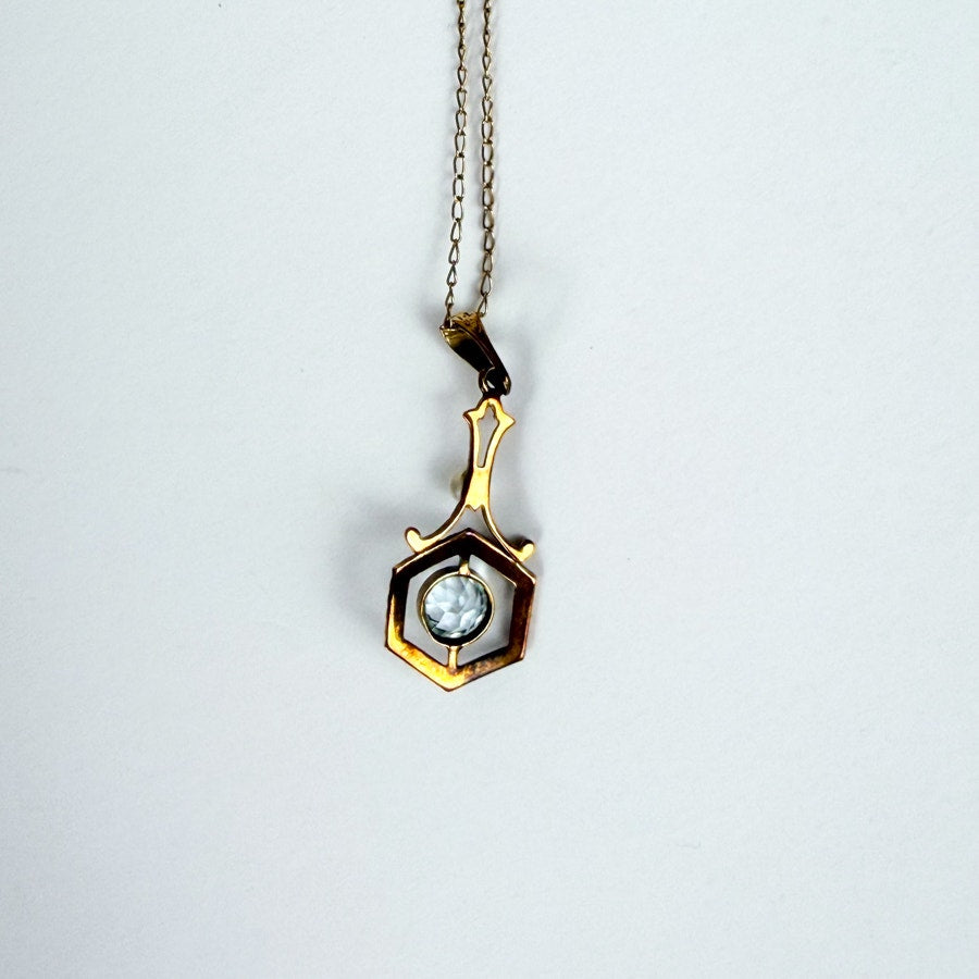 14kt Yellow Gold Edwardian Pendant Necklace