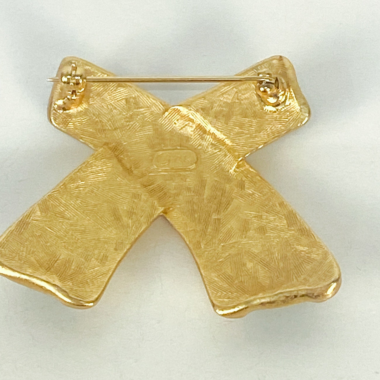 1980s Anne Klein X-Shaped Brooch