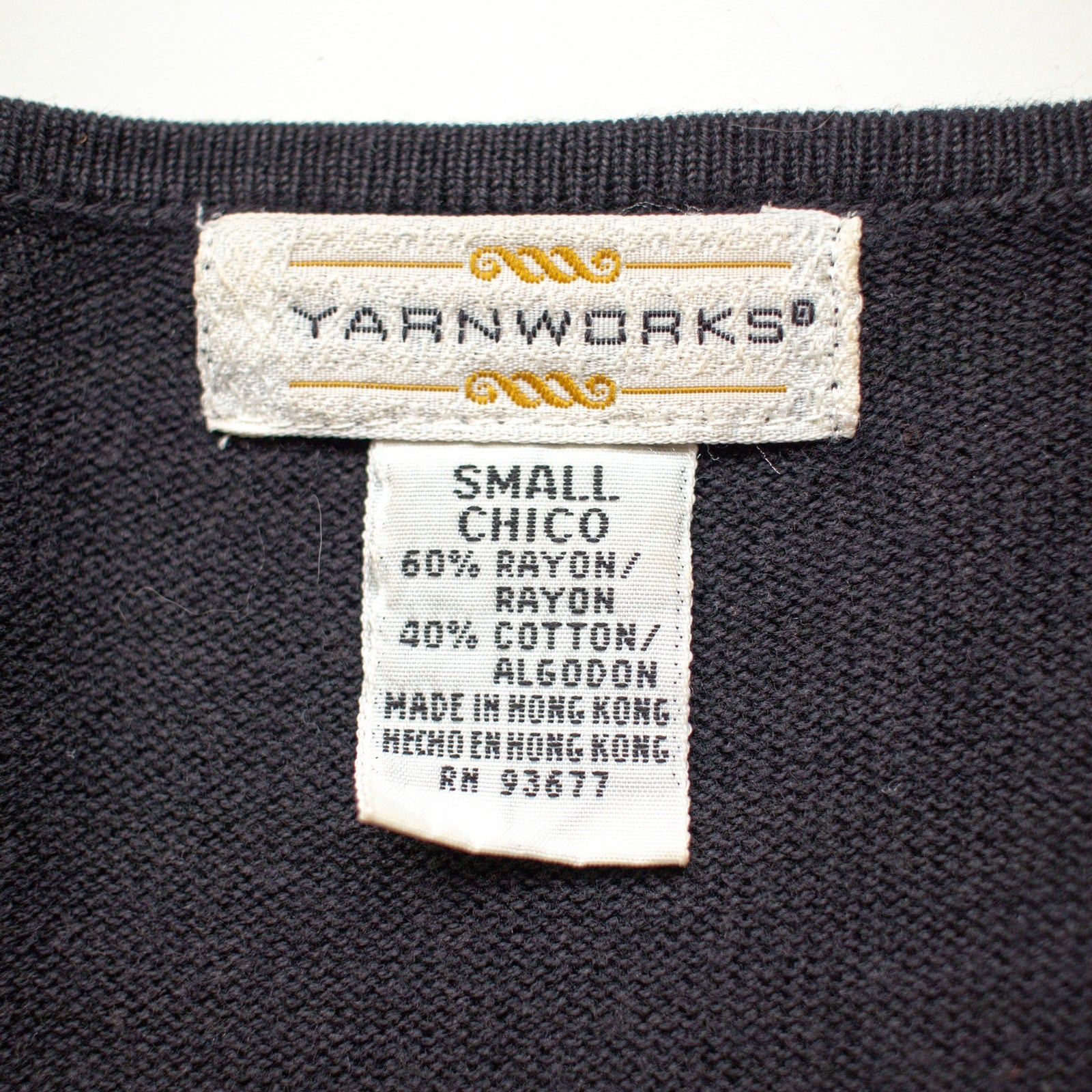 Black Beaded V-Neck Cotton-blend Cardigan Size Small