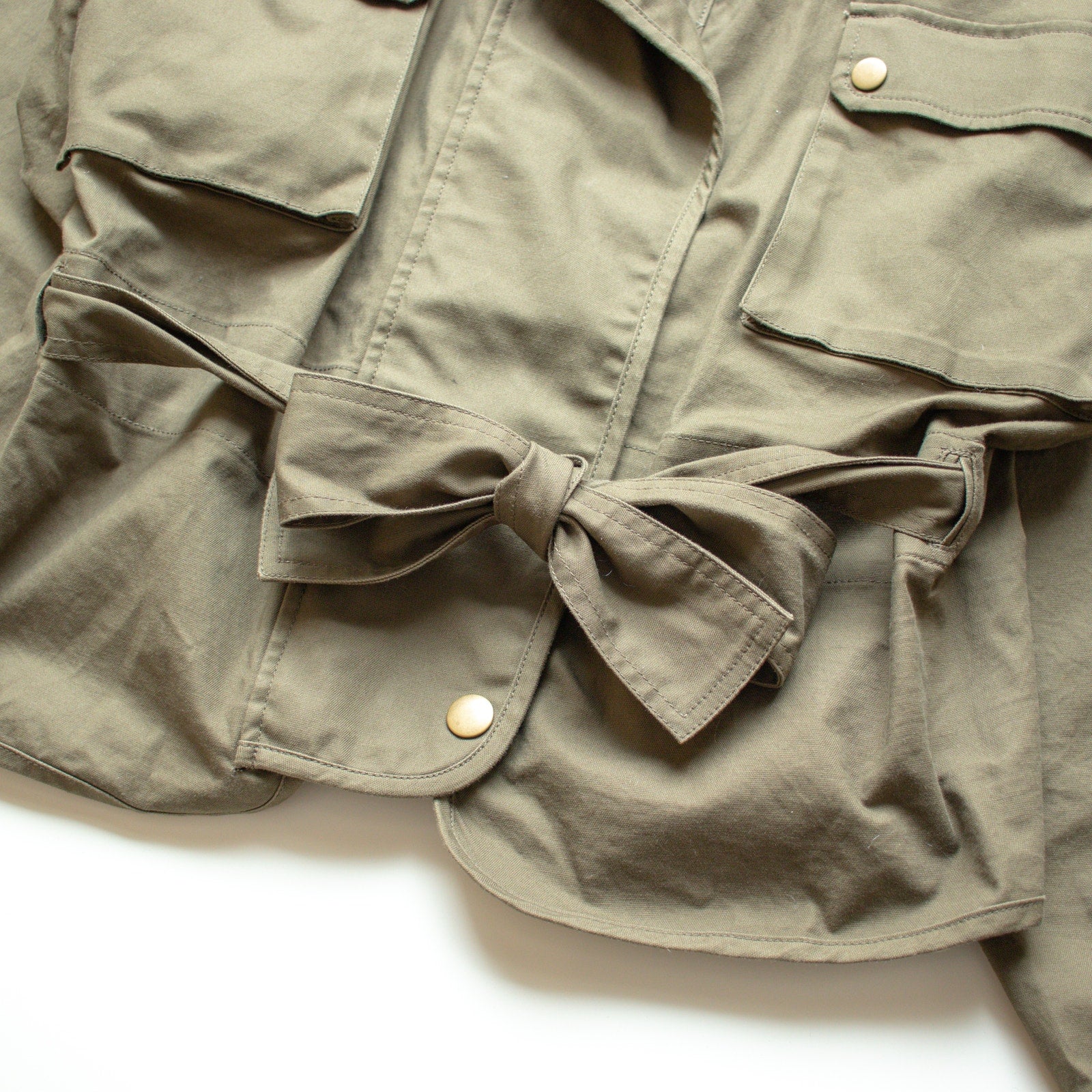 Anthropologie Green Belted Utility jacket Size Small