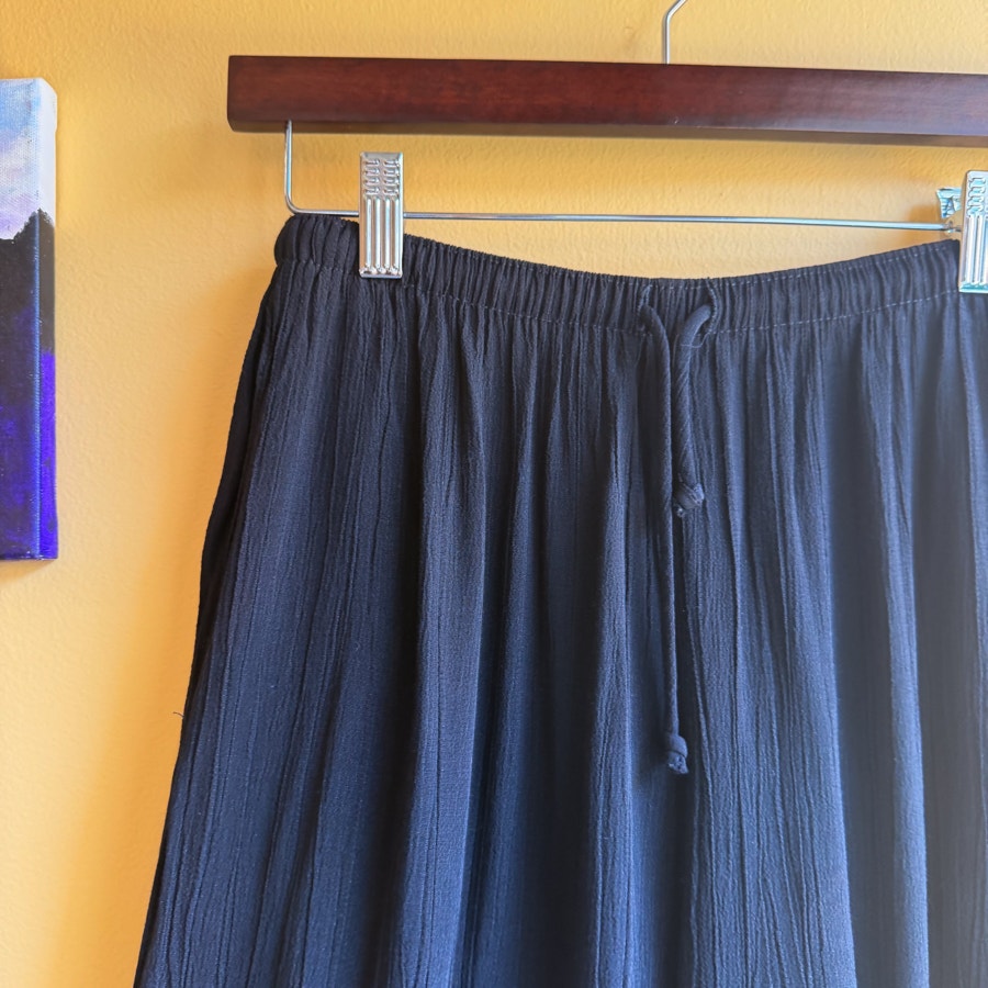Vintage Clio Size Medium Crepe Lounge Pants Black