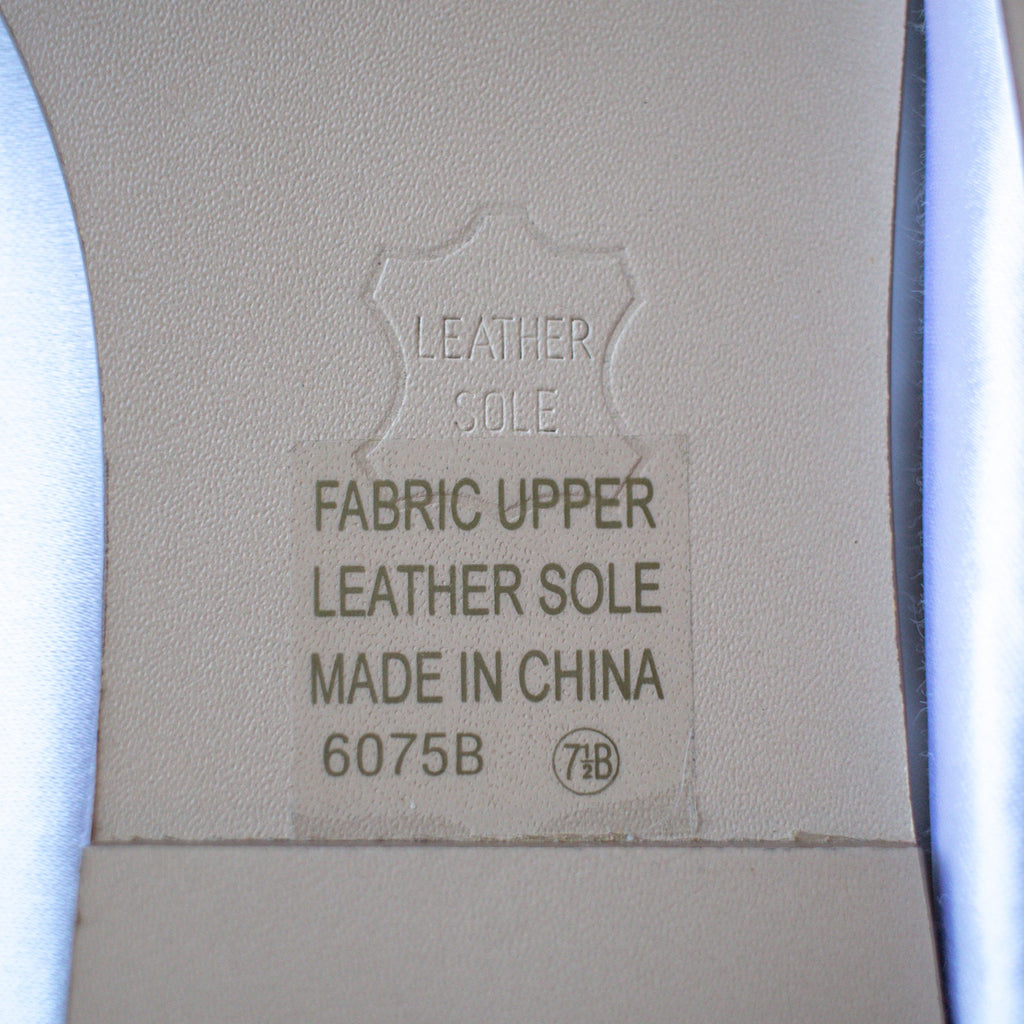 Special Occasions by Saugus Shoe Satin White Ballet Shoes Size 8W