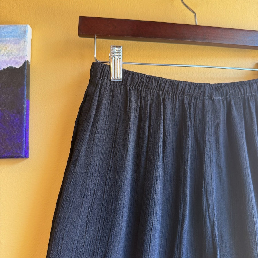 Vintage Clio Size Medium Crepe Lounge Pants Black