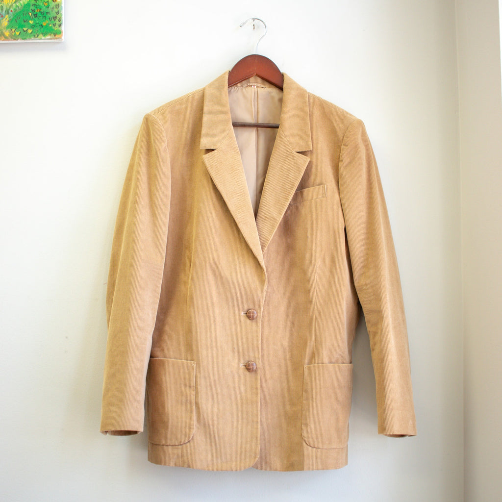The Fashion Place Beige Corduroy Blazer Size 18