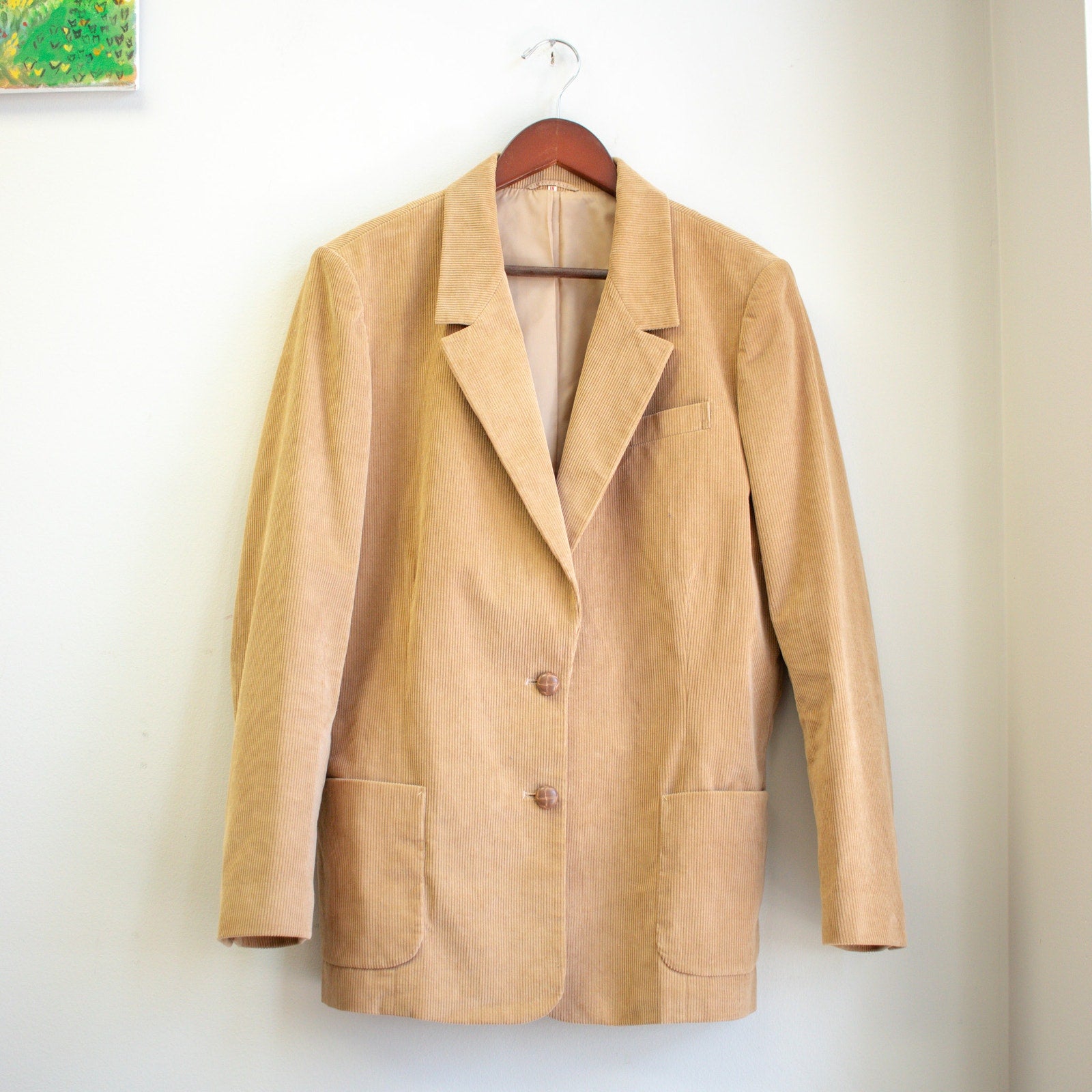 The Fashion Place Beige Corduroy Blazer Size 18
