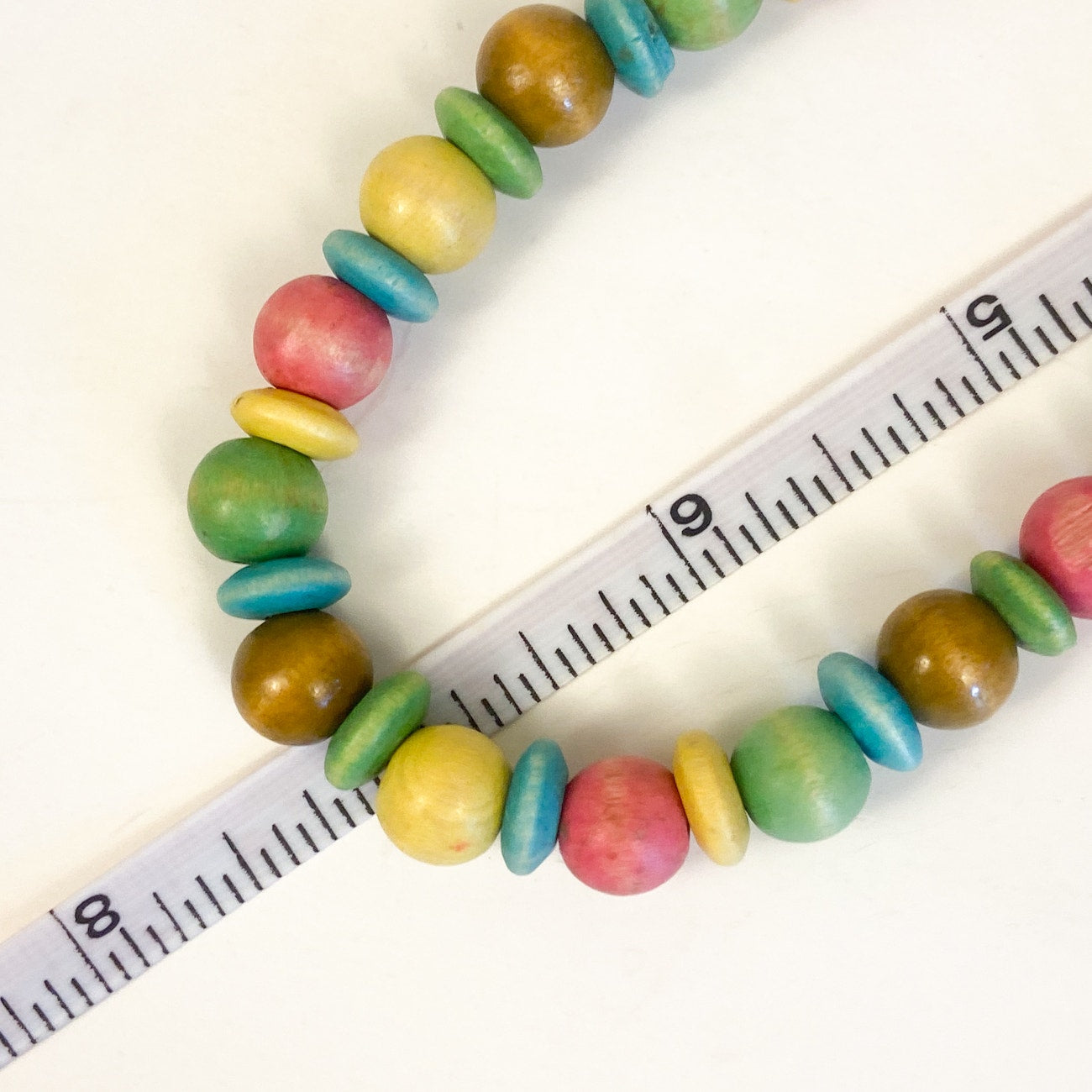 Wood Bead Colorful Statement Necklace
