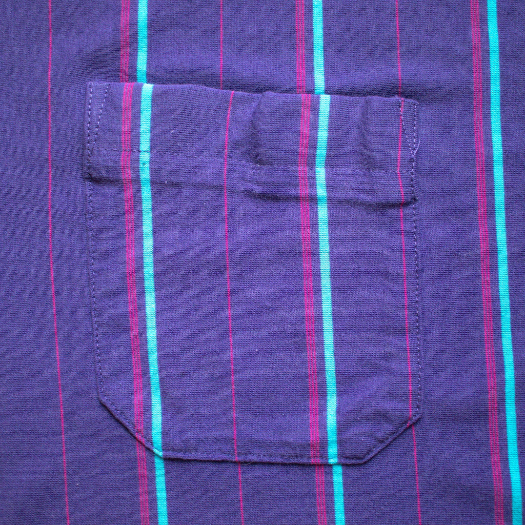 Boulevard For Big Man By Block Purple Striped Polo Size 2X
