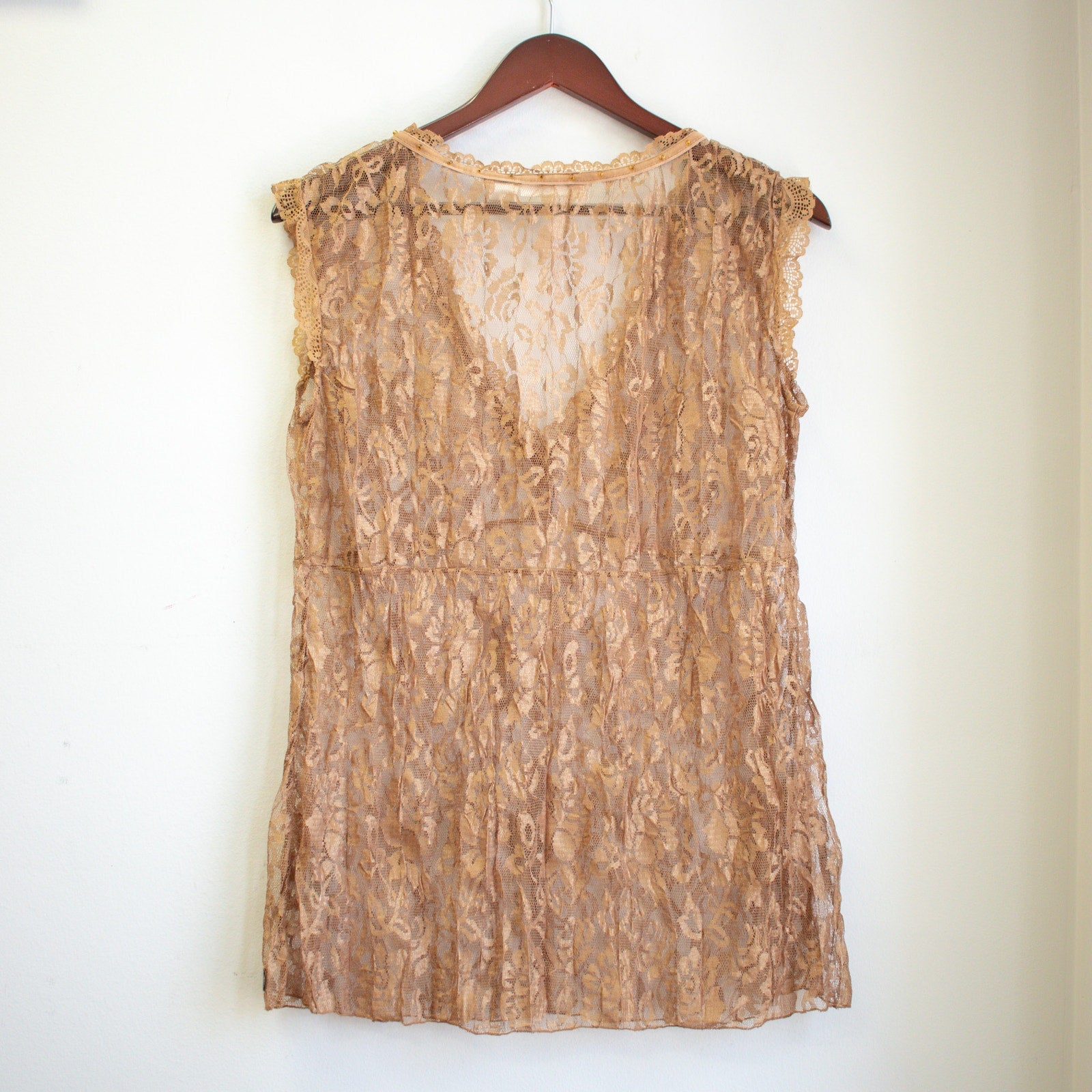 DKNY Jeans Lace Top Size Large