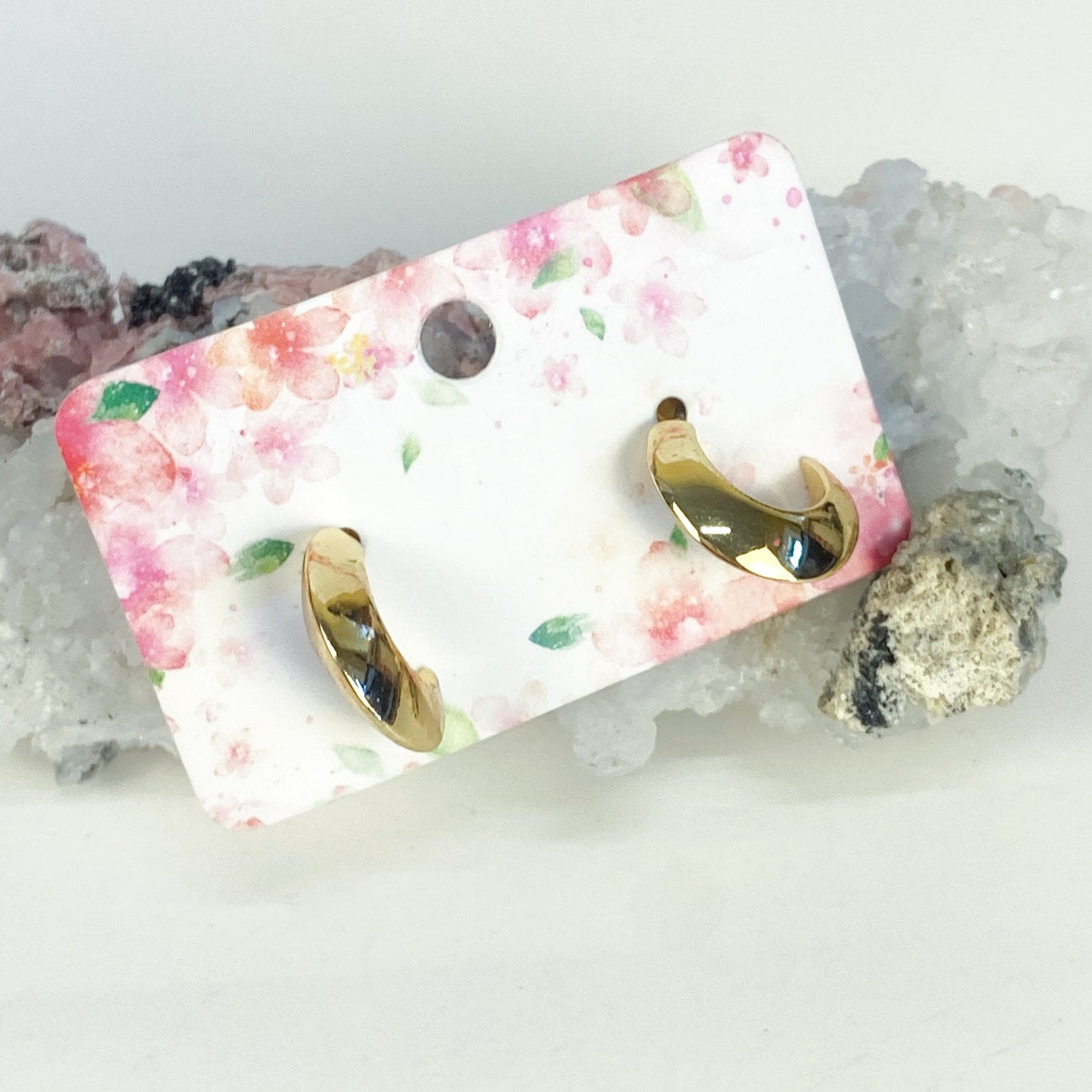 Monet Small Gold Tone Hoops