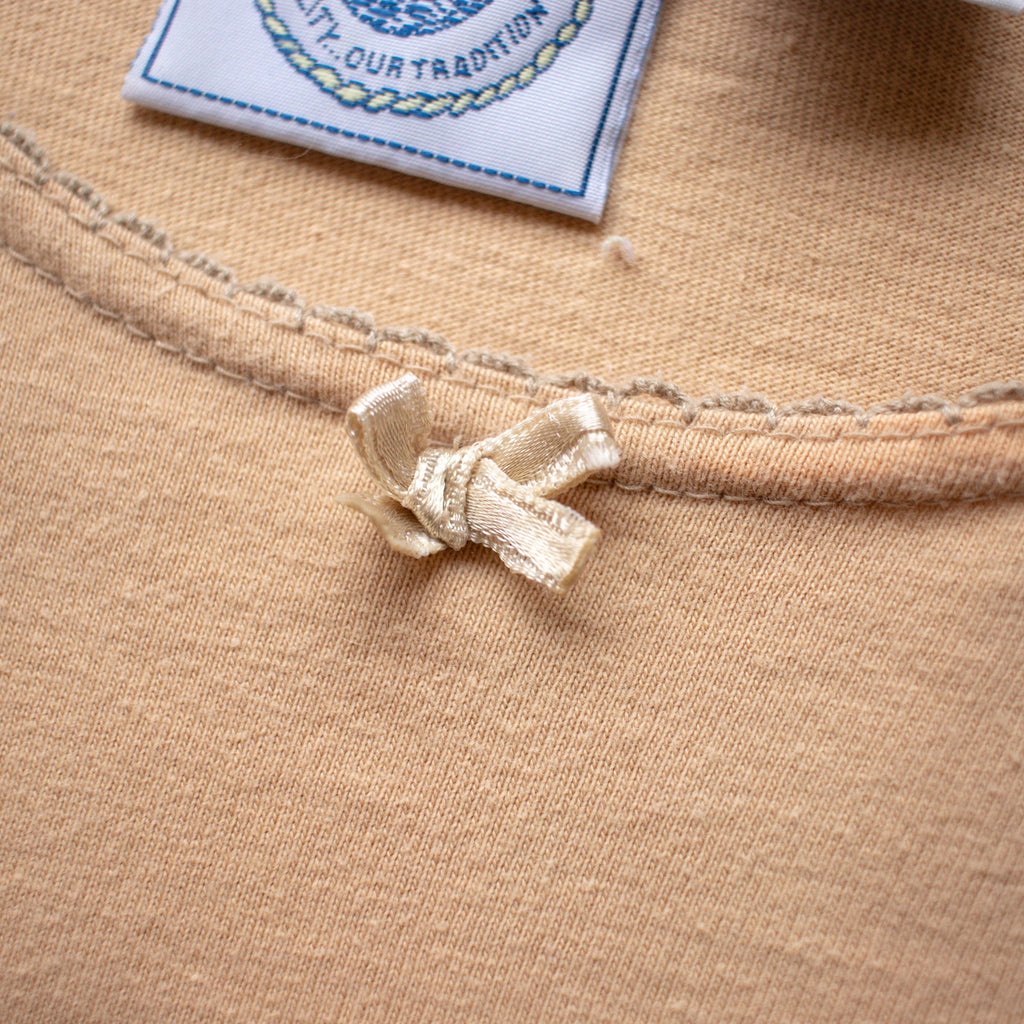 Vintage Dainty Lace Collar Beige Tee