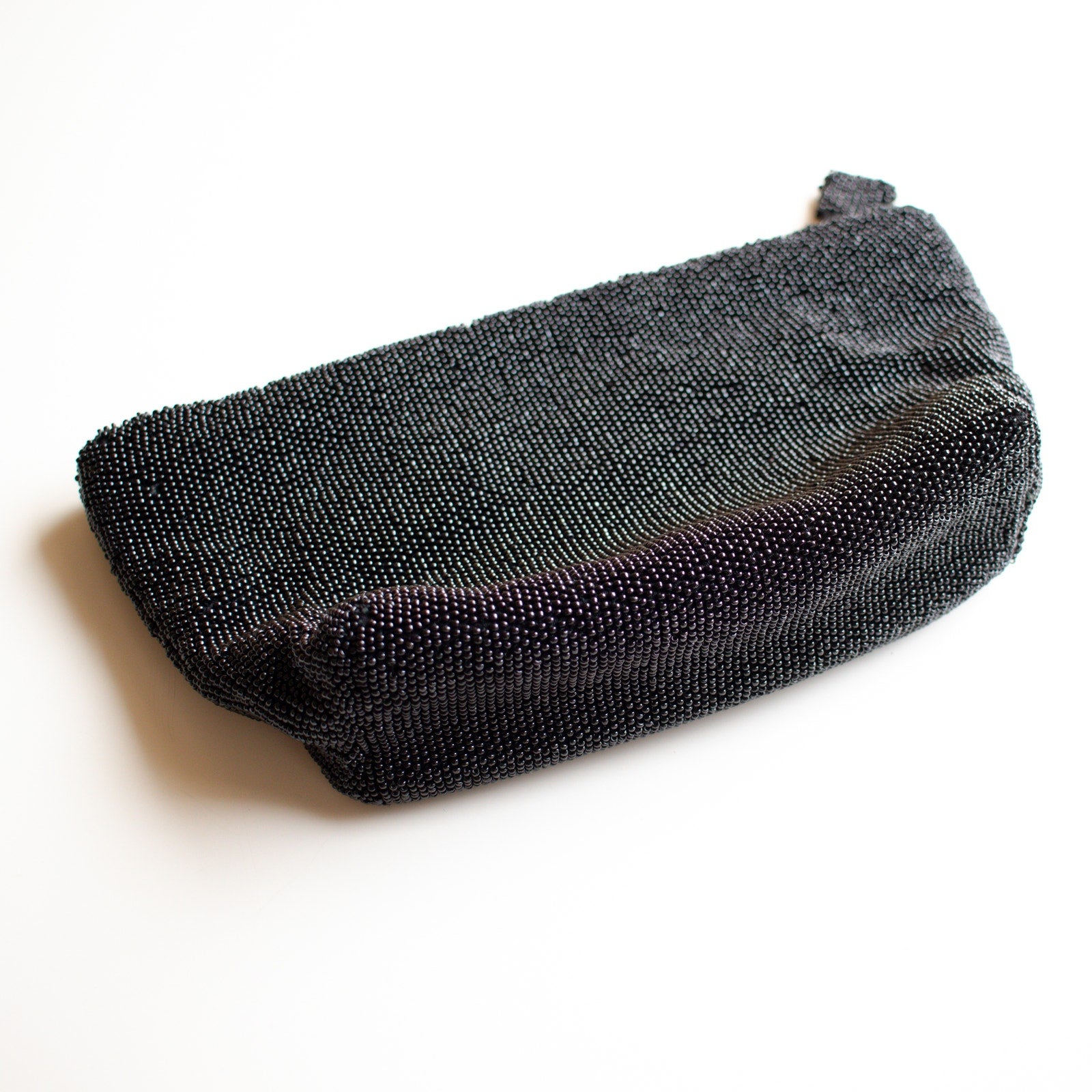 Vintage Black Beaded Clutch