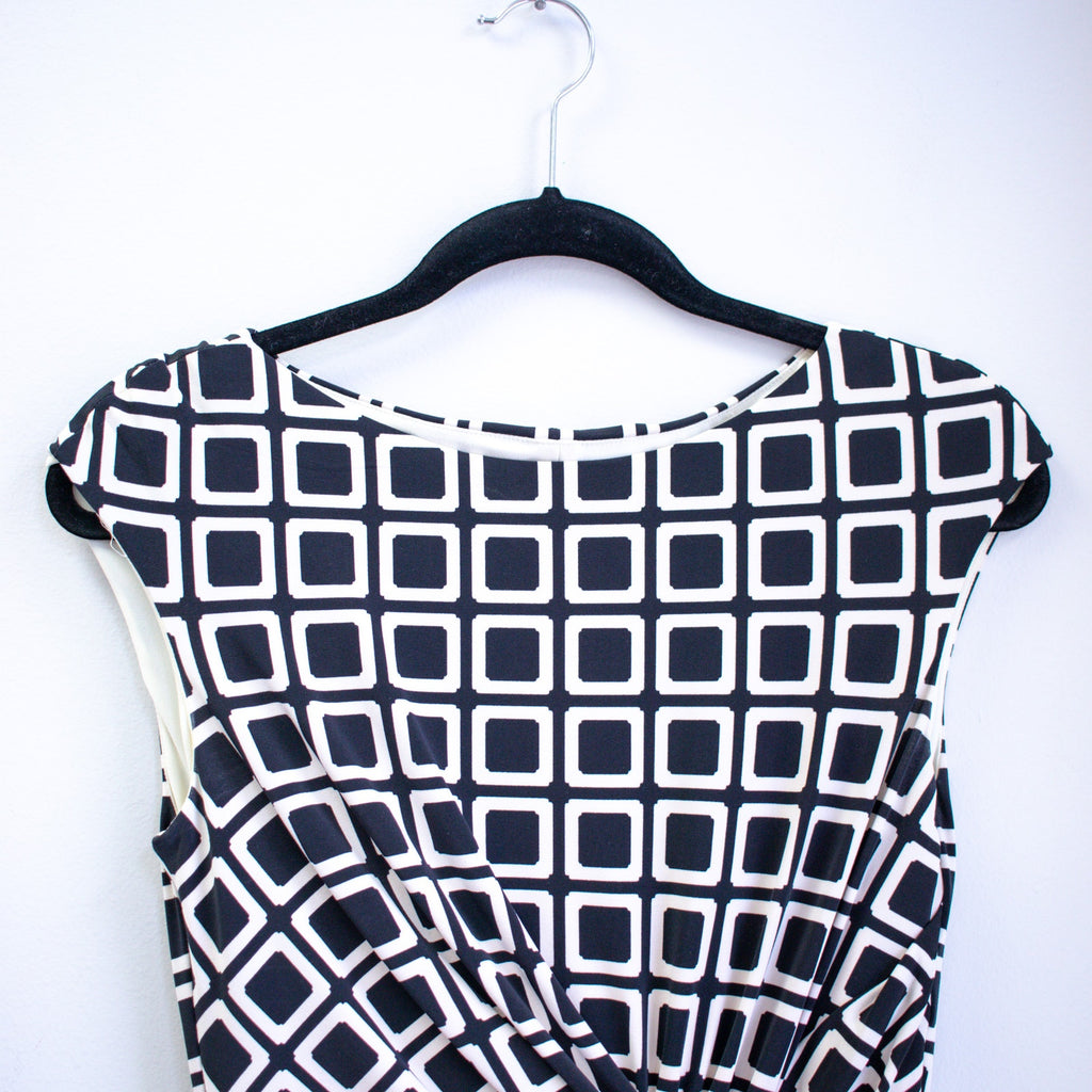 Ralph Lauren Black & White  Cocktail Dress Size 6