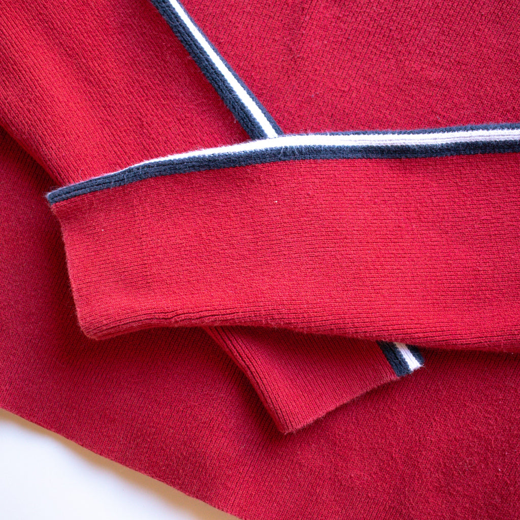 Brandy Melville Racing Stripe Crew Neck Cropped Sweater Size XS/S