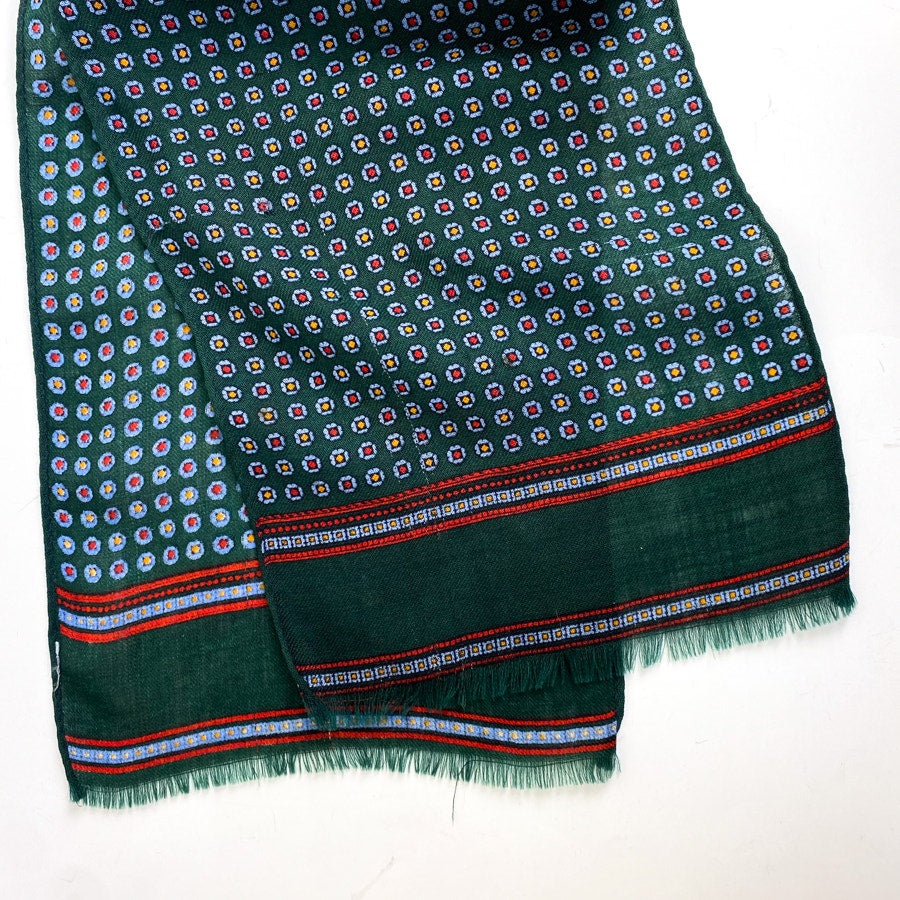 Men's Scarf Rectangle Green and Red