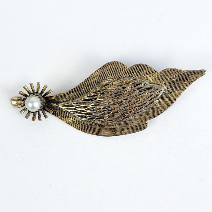 Hair Clip Late 50s Gold-Tone