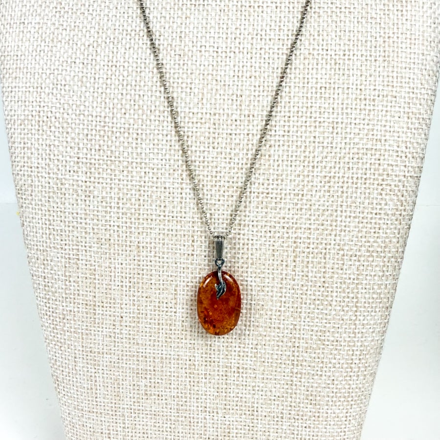 Sterling Silver Baltic Amber Pendant