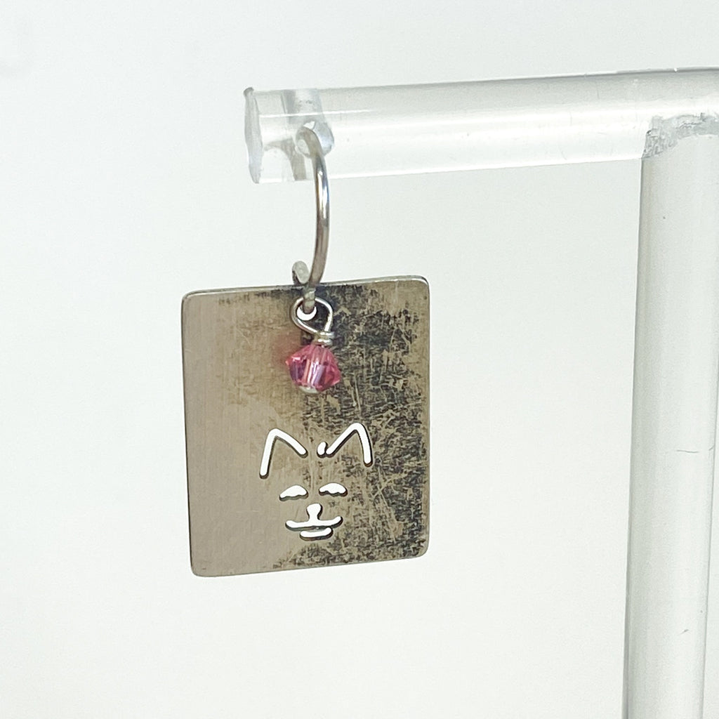 Little Kitty Cat Earrings Sterling Silver