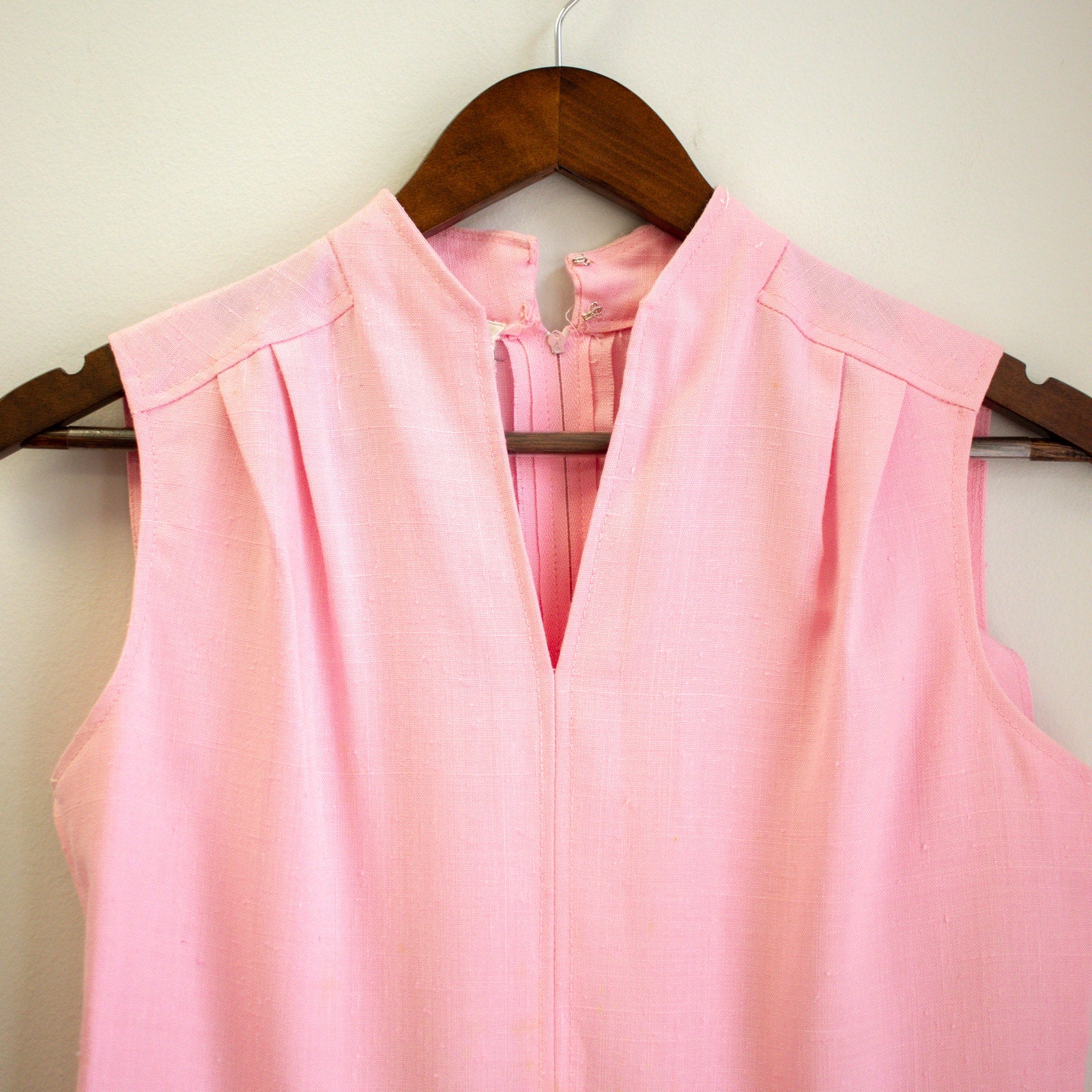 Vintage 80s Pedestal Originals Pink Sleeveless Dress Size Large