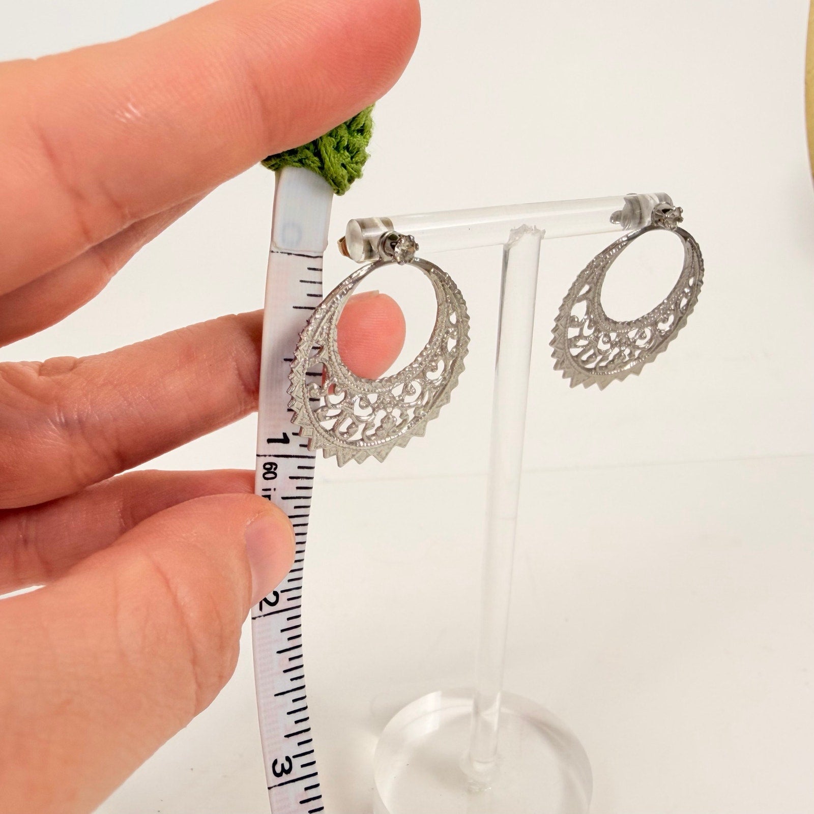 Silvery Lacey Earrings